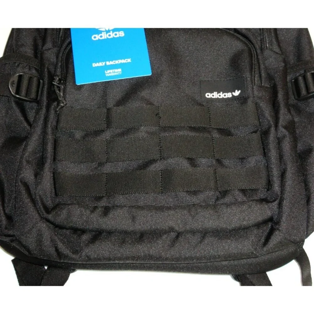 Adidas Originals Unisex Classic Daily Backpack Travel Laptop Bag Black White NWT